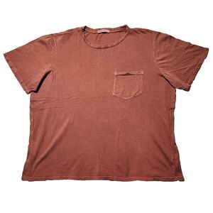 men's MARINE LAYER vintage Slub pocket T-Shirt red/orange Cotton size‎ XL